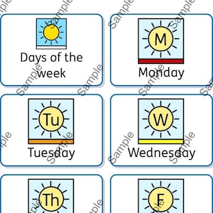 Days of the Week, Visual Communication Support, Visual Aid for SEND ...