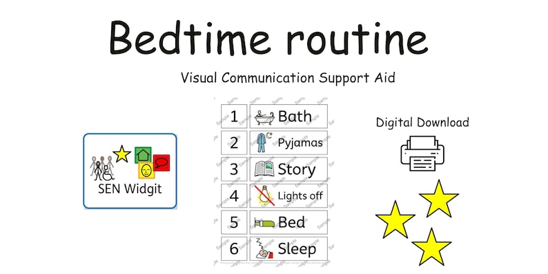 Send Morning Routine Widgit Bedtime Routine Visual Communication Aid: Symbols for SEND, Autism ...