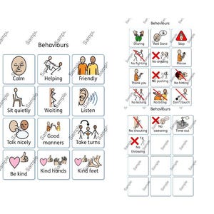 Verwacht gedrag, ondersteuning visuele communicatie, visuele ondersteuning voor SEND, ADHD, ADD, autisme, visuele leerlingen, kleuters, kinderen en volwassenen