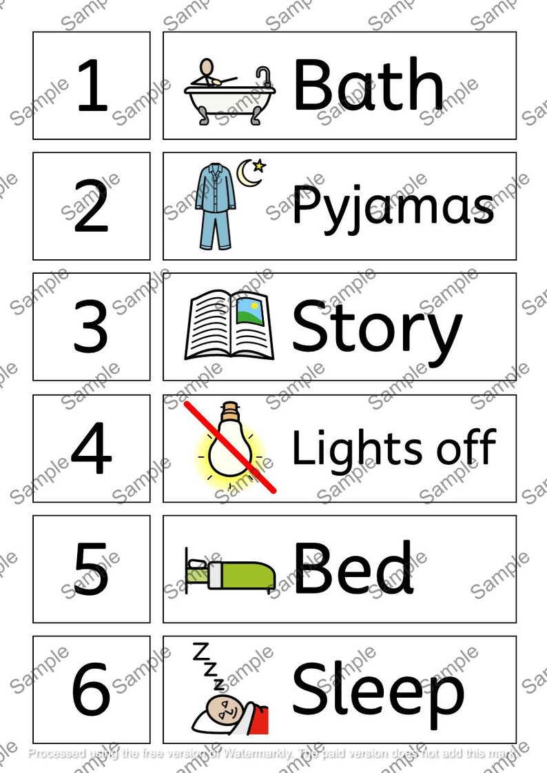 My Pyjamas Visual Bedtime Routine Visual Communication Aid: Symbols for SEND, Autism ...