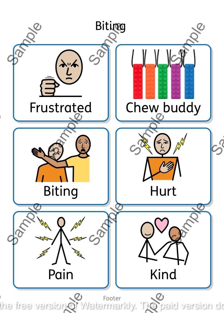 Biting Behaviour Visual Communication Aid: Autism, ADHD, SEND (digital ...