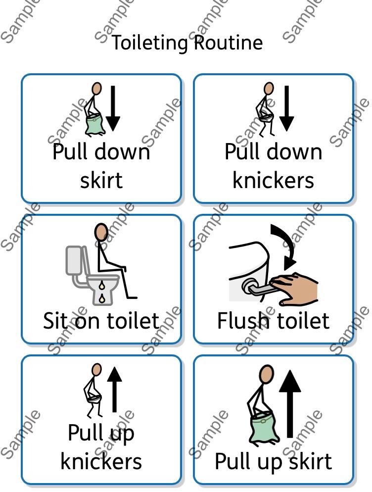 Toileting Routine Visual Aid: Communication Support for Autism, ADHD ...