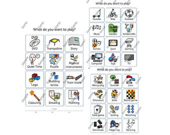 Visual Communication Cards: Play Symbols for Autism, ADHD (Digital Download)