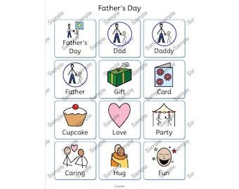 Father's Day Visual Communication Aid: Symbols for SEND, Autism (Digital Download)