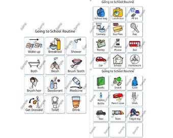 School Routine Visual Aid: Communication Support (Digital Download)