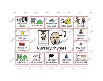 Nursery Rhymes Visual Aid: Communication Support (Digital Download)