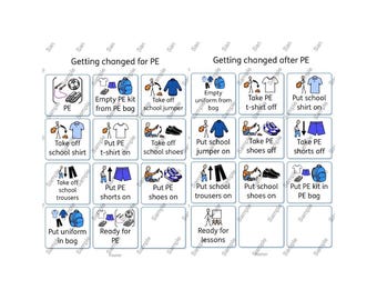 PE Visual Communication Cards: Special Needs, Autism, ADHD (Digital Download)