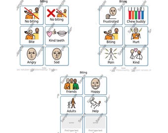 Biting Behaviour Visual Communication Aid: Autism, ADHD, SEND (Digital Download)