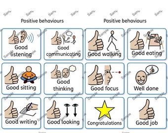 Positive behaviours Visual Aid: Communication Support (Digital Download)