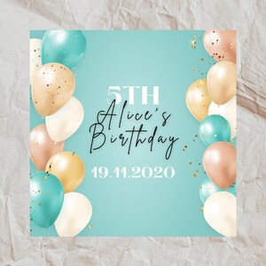 Pegatina de cumpleaños personalizada /Personalizado, Impermeable, Favor de fiesta para niños, Bolsa de regalos, Botella, Kindle, Regalo, Diario de balas, Deco, Álbum de recortes