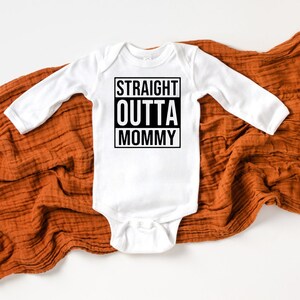 Straight outta mommy onesie and hat on sale