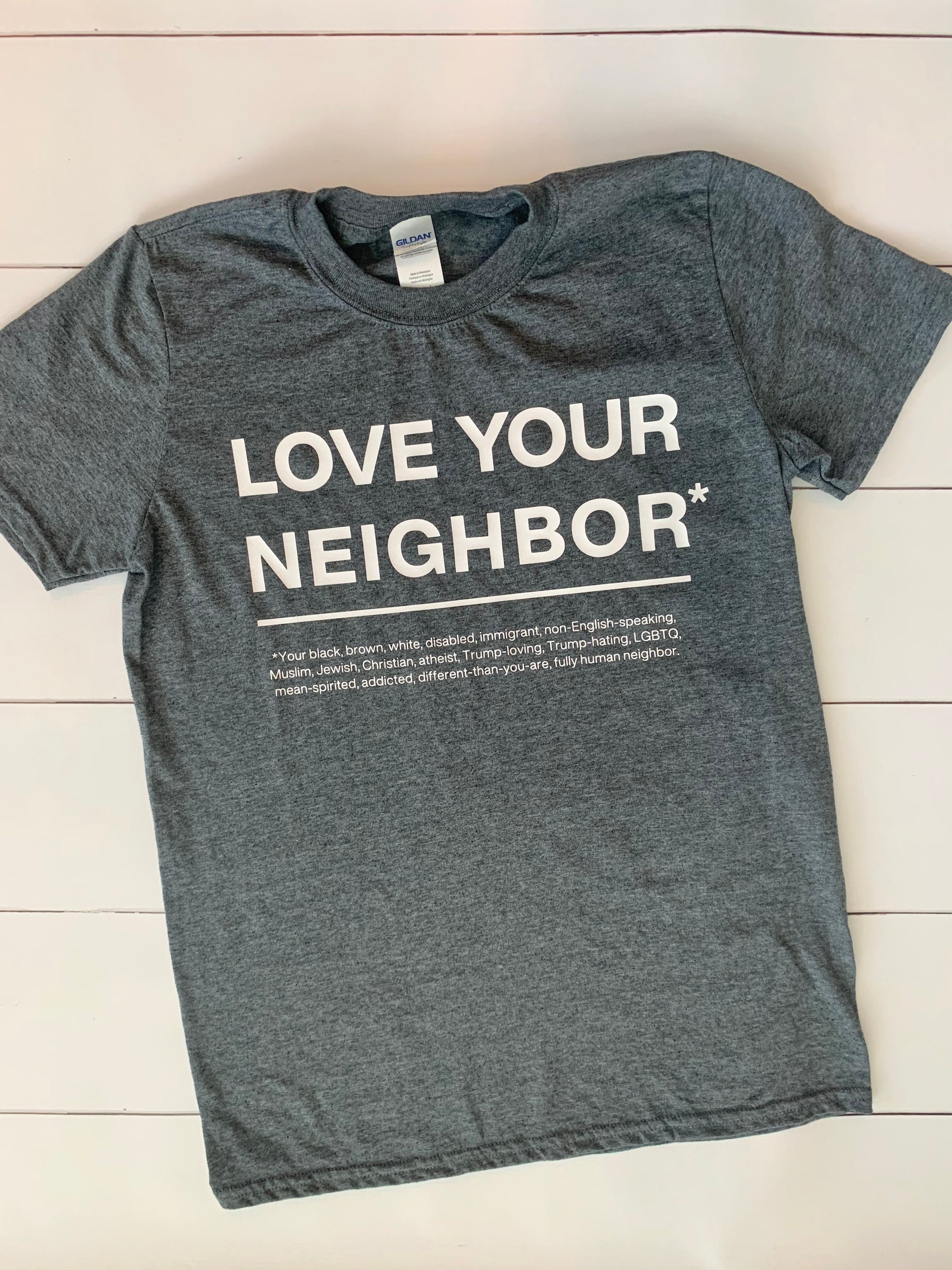 Your Neighbor T-shirt love Not Hate Love - Etsy