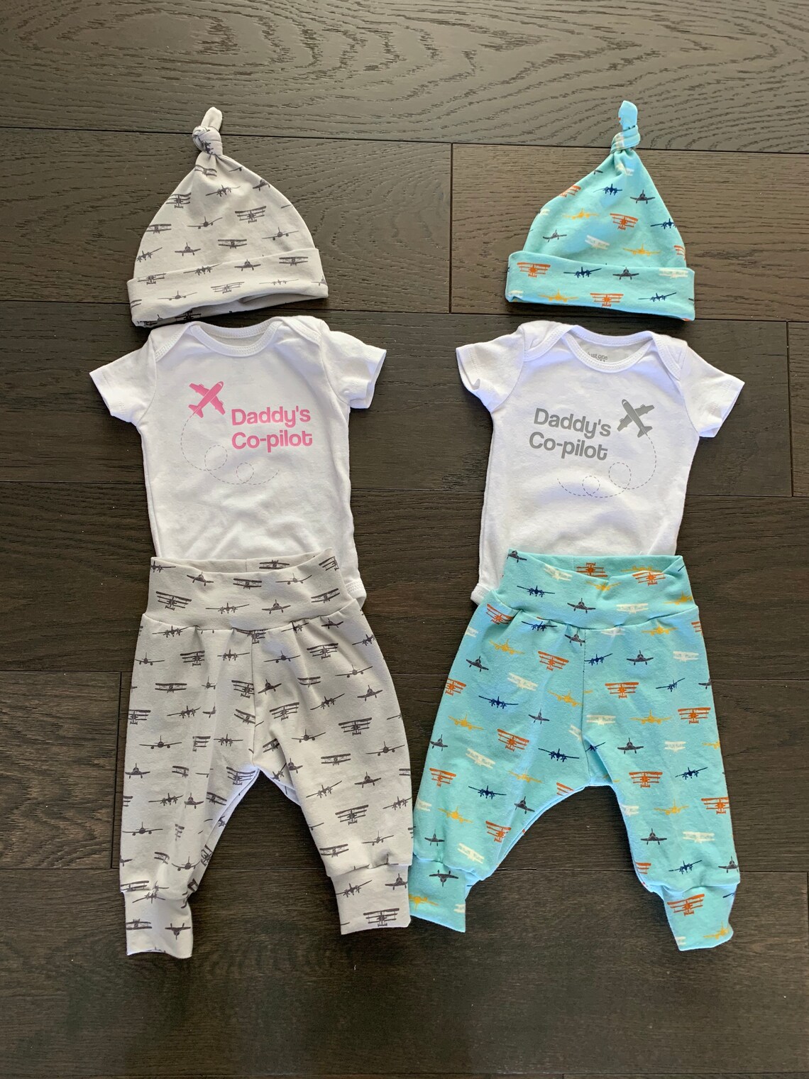 Mommy's Co-Pilot Baby Bodysuit - Cute Airplane Design Onesie