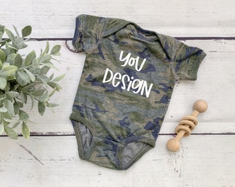 Daddy's Little Hunting Princess Hot Pink Bodysuit Camouflage Baby Dress NB-18M 