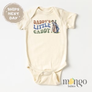Funny Baby Onesies® Brand Daddy&#39;s Little Caddy Daddy&#39;s Golfing Buddy Cute Baby Reveal Pregnancy Announcement Cute Father&#39;s Day Gift New Dad