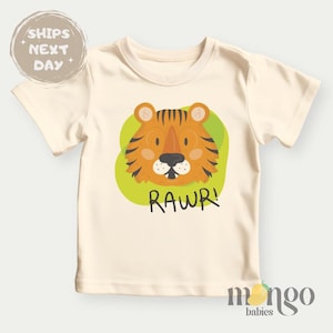 Rawr Tiger Tshirt Cute Gift for Boys Tshirt Animal Tee for Kids Toddler Sweater Cute Baby Shower Animals Outfit Safari Tiger Baby Clothes