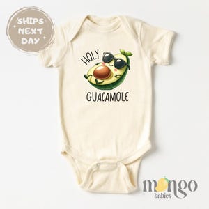 Holy Guacamole Baby Bodysuit Cute Avocado Baby Clothes Avocado Tshirt Toddler Sweater Cute Gift Baby Shower Gift for Newborn Outfit Food Pun