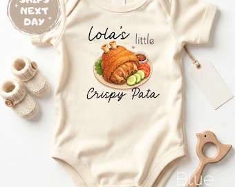 Lola's Little Crispy Pata Baby Bodysuit, Filipino Baby Outfit, Filipino Cuisine Tshirt