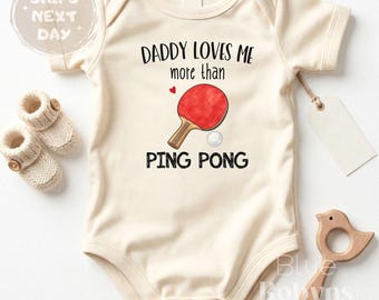 Funny Ping Pong Baby Bodysuit, Gift for Ping Pong Lovers, Ping Pong Tshirt