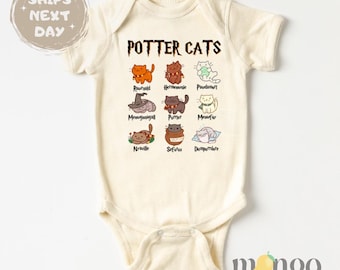 Funny Cats Baby Onesies® Brand Cute Cat Tee for Toddler Potter Cats Kids Tshirt Cute Cat Baby Bodysuit Kawaii Cat Tshirt for Cat Lover Gifts