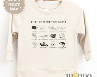 Future Herpetologist Sweater for Toddler Shirt Herpetologist Baby Bodysuit Reptiles Lover Kid Shirt Herpetology Tshirt Snake Gecko Amphibian