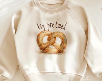 Big Pretzel Kids Sweatshirt, Little Pretzel Baby Bodysuit, Pretzel Family Matching Outfit