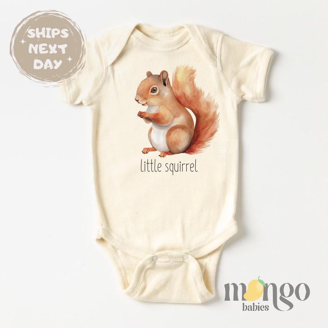 Little Squirrel Baby Onesies® Brand Cute Squirrell Tshirt for Kids