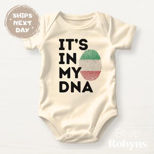 Italy Flag Shirt It’s In My DNA Italian Baby Bodysuit Cute Itally Tshirt Italy Baby Shower Gift Italian Family Matching Tshirt for Italians