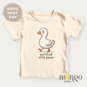Silly goose kids shirt
Funny goose t-shirt
Certified silly kids tee
Goofy goose kids top
Humorous animal kids shirt
Quirky goose t-shirt
Silly slogan kids tee