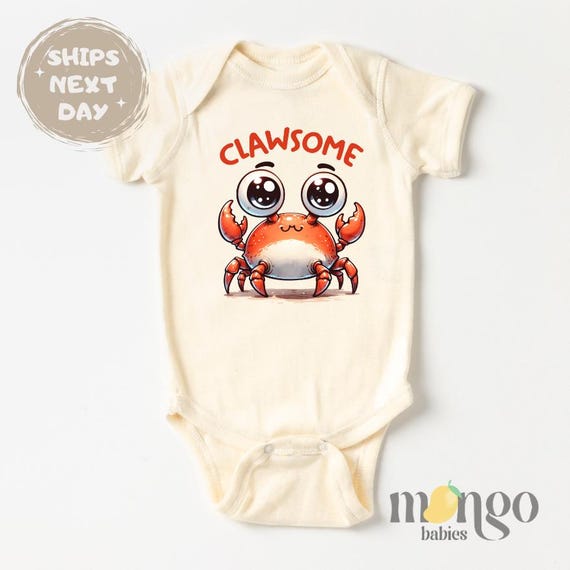 Cute Baby Bodysuit Cute Clawsome Crab Tshirt for Boys Girls Toddler Sweatshirt Cute Baby Shower Gift for Newborn Clothes Cute Crab Shirt