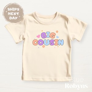 Big Cousin Tshirt Cute Cousin Matching Outfit Little Cousin Announcement Cute Family Tshirt Cousin Shirt for Kids Cute Baby Bodysuit