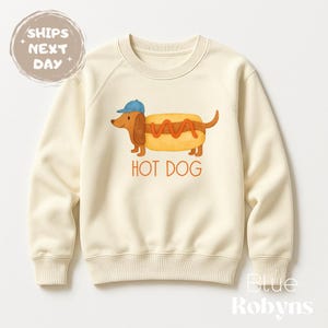 Hot Dog Sweater for Kids Funny Outfit for Boys Girls Tshirt Cute Hot Dog Baby Gift for Newborn Clothes Hot Dog Tshirt Funny Birthday Gift