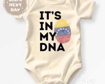 Venezuelan Fingerprint Flag Baby Bodysuit, Toddler Tee, Venezuela Family Matching Shirt, Venezuela flag Natural Sweater