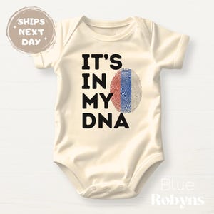 Russia Flag Shirt It’s In My DNA Russian Baby Bodysuit Cute Russian Tshirt Russia Baby Shower Gift Russian Flag Shirt