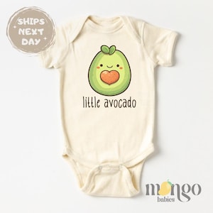 Cute Avocado Baby Bodysuit Little Avocado Baby Clothes Avocado Tshirt Toddler Sweater Cute Gift Baby Shower Gift for Newborn Outfit Food Pun