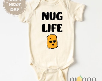 Funny Nug Life Baby Bodysuit Cute Kid Tee Toddler Sweatshirt Funny Baby Shower Gift for Newborn Clothes Cute Chicken Nugget Shirt Nugget Tee