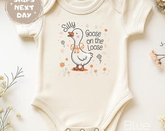 Funny Silly Goose Baby Bodysuit Cute Goose Baby Outfit for Newborn Gift Cute Baby Shower Gift Toddler Kid Shirt Funny Tshirt Goose Lover Tee