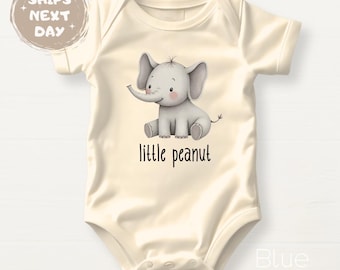 Little Peanut Baby Bodysuit Cute Baby Shower Gift for Newborn Gifts for Baby Outfit Cute Elephant Baby Clothes Elephant Tshirt for Kids Tee