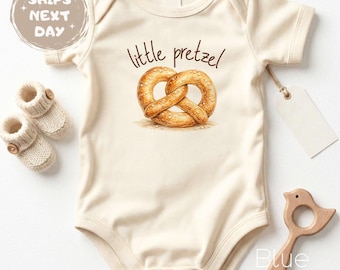 Little Pretzel Baby Bodysuit, Big Pretzel Tshirt, Pretzel Natural Sweatshirt, Family Match Outfit