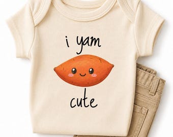 I Yam Cute Baby Bodysuit, Funny Yam Kids Tshirt, Purple Yam Natural Sweatshirt