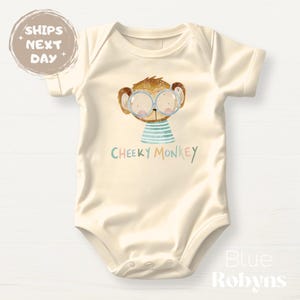 Cheeky Monkey Baby Bodysuit Cute Baby Shower Gift Toddler Monkey Shirt Monkey Tee Cute Animal Theme Baby Outfit Cute Gift for Baby Clothes