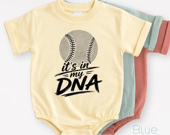 It's in my DNA Baseball Baby Romper, Baseball Bodysuit for Baby, Baseball Fan Outfit
