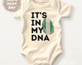 Nigeria Flag Shirt It’s In My DNA Nigerian Baby Bodysuit Cute Nigeria Tshirt Nigeria Baby Shower Gift Nigeria Flag Shirt Nigerian Family Tee