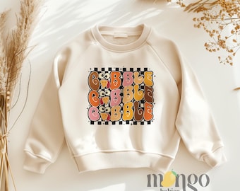 Gobble Gobble Toddler Sweatshirt - Thanksgiving Turkey Tee