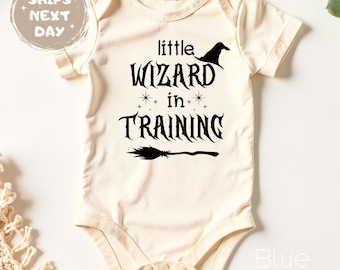 Little Wizard in Training Cute Baby Bodysuit, Cute Wizard Baby Clothes, Wizard Themed Baby Shower Gift for Newborn Outfit, Wizard Kids Tee
