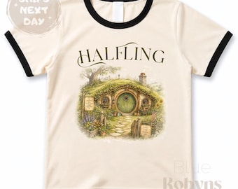 Halfling Shirt - Cute Fantasy Door Kids Tee - Natural Baby bodysuit