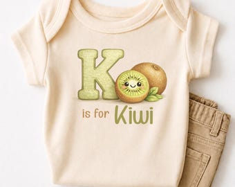 Kiwi Baby Bodysuit – K is for Kiwi, Fruit Design, Kids Apparel