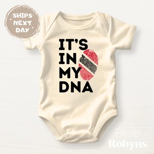 Trinidadian Fingerprint Flag Shirt It’s In My DNA Trinidad and Tobago Baby Bodysuit Toddler Tee Kid TShirt Trinidadian Family Matching Shirt