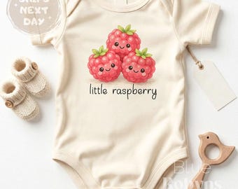 Little Raspberry Baby Bodysuit, Cute Raspberry Outfit, Watercolor Raspberry Tshirt, Berry Sweatshirt