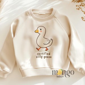 Silly goose toddler sweater
Certified silly toddler sweatshirt
Funny goose jumper
Goose-themed toddler wear
Goofy goose sweatshirt
Quirky toddler sweater
Playful animal toddler sweatshirt